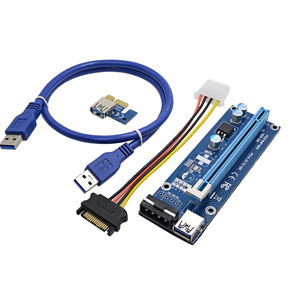 USB 3 0 Pcie PCI E Экспресс 1x до 16x расширитель переходник адаптер питания кабель