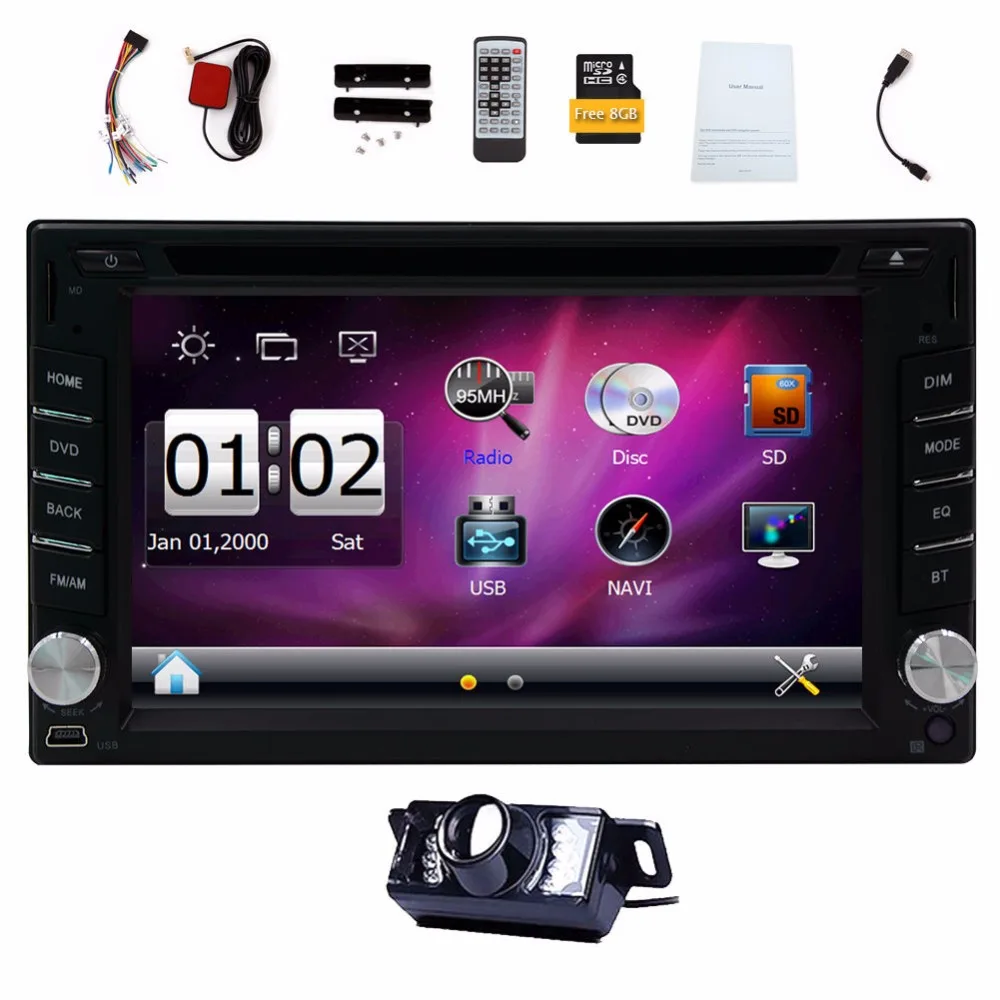2 Din автомобильный Кассетный dvd плеер gps навигация в тире стерео HD цифровой