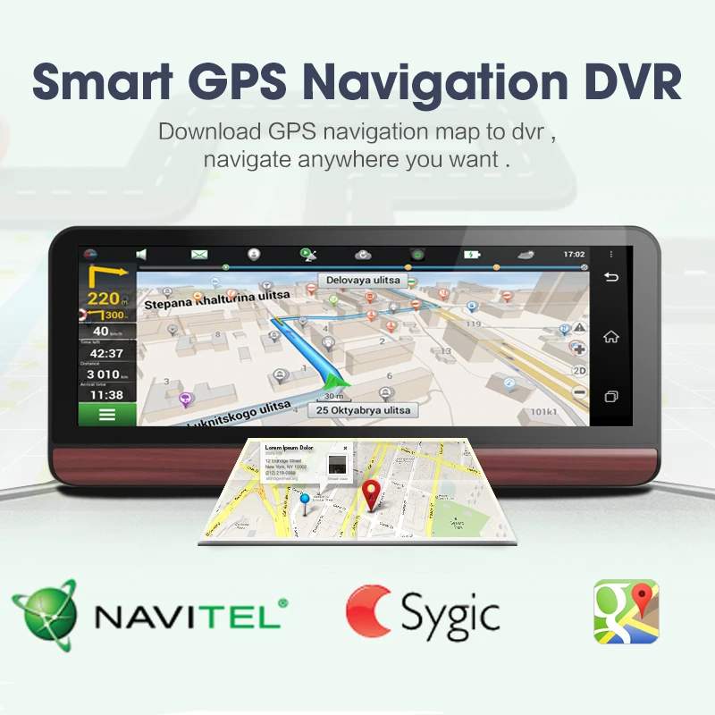 Flordgramy 7.84 'ɴ г ADAS Видеорегистраторы для автомобилей Камера GPS навигации Android 5.0