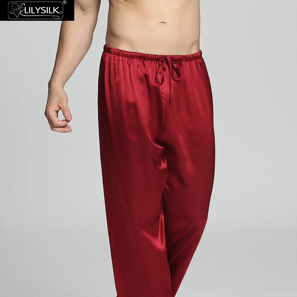 LilySilk пижама мужская шелковый домашняя одежда для мужчин белье костюм 22 Momme