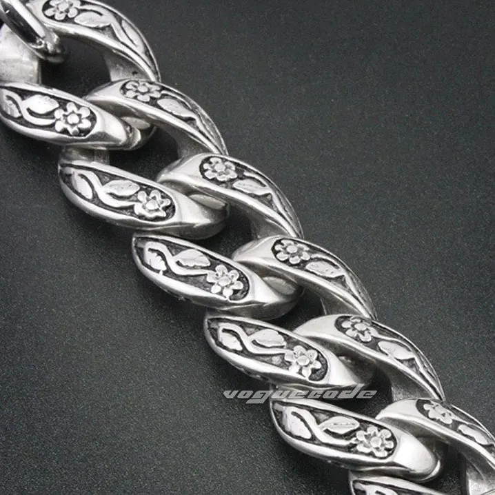 Рокер Мода талии кулон Твердые 316L нержавеющая сталь крутой мужской Байкер цветок