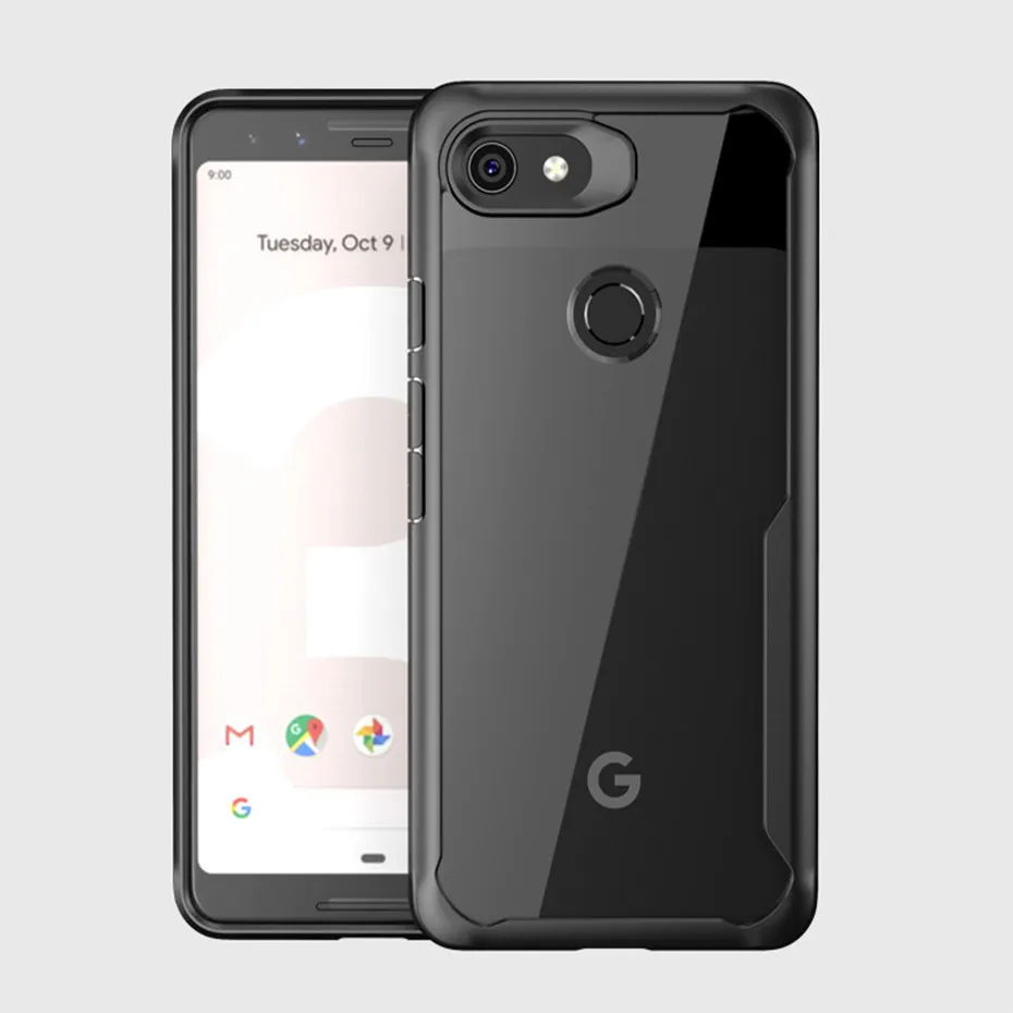 For Google Pixel 2 2XL 3 XL Case Luxury Slim Soft Silicone Frame Transparent PC Back Cover 3a 3XL Lite Coque |