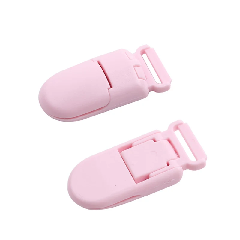 Clips de pl&aacute;stico para chupete de beb&eacute;, Clip transparente de 15mm, soporte para chupete, 10/20 Uds.-2