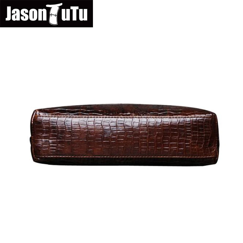 100% сумка из кожи коровы Мужская через плечо с крокодиловым узором секционная