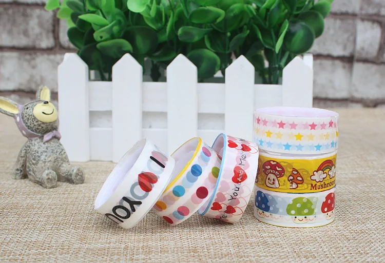 10 шт./компл. DIY Kawaii мультфильм васи клейкая лента декоративная наклейка липкий Скрапбукинг Канцтовары Школьные принадлежности студенческий подарок