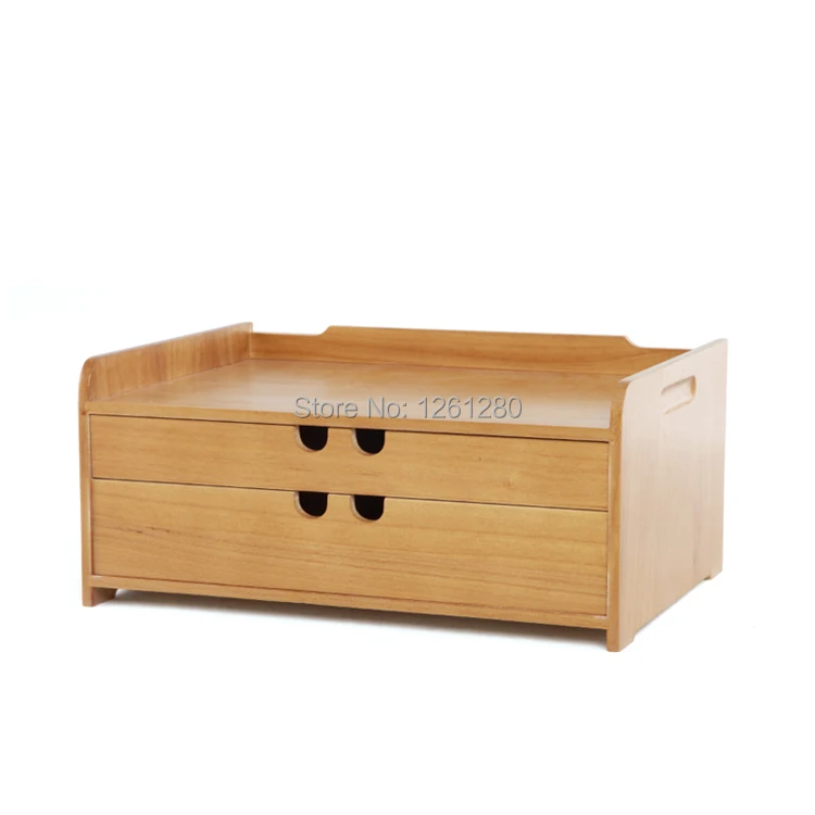 

free shipping tool cabinet case A4 Wooden desk storage drawer debris cosmetic storage box bin jewelry office Creative gift Home