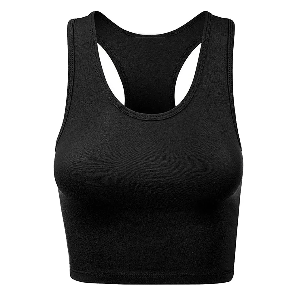 Женский топ на бретелях из 3 предметов хлопковый базовый без рукавов с u образным