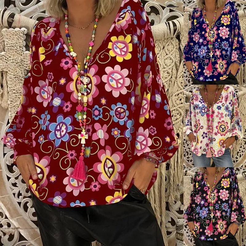 

2022 new women elegant v neck flower print casual slim blouse shirts women summer butterfly sleeve chic chemise tops
