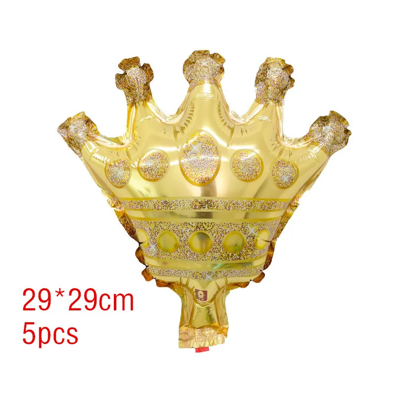 5pcs Mini Gold Crown 1 шт. Большие размеры золотые шары из фольги с короной принцесса ребенок душ первый день рождения девичник вечерние украшения фото реквизит - Цвет: 5pcs Mini Gold Crown