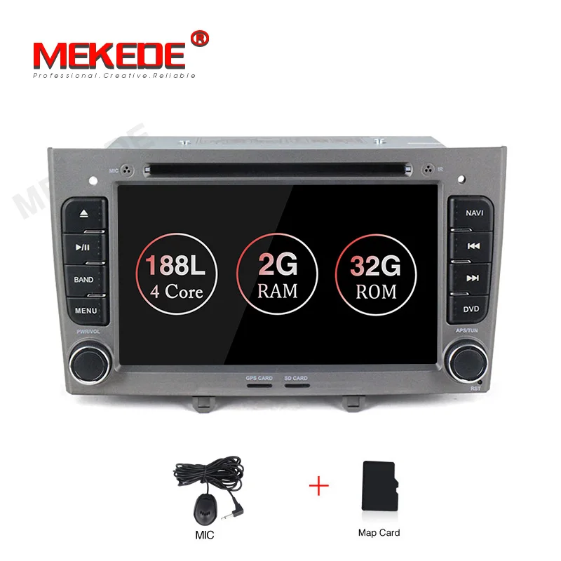 gray model 2 ГБ+ 32 ГБ android 9,1 Автомобильный gps dvd-плеер для peugeot 308 2009- с 2 Гб+ 32 Гб wifi BT SWC canbus - Цвет: gray model