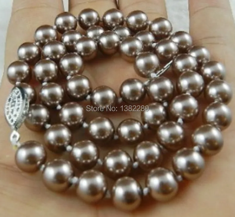

! Новинка 2015! Сделай сам! 8 мм Серый цвет шампанского Жемчужное ожерелье 18 "2 шт./лот ювелирные изделия JT6692