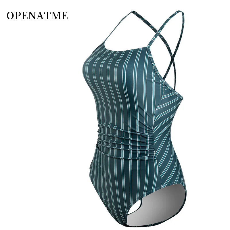 OPENATME пикантная камисоль с открытой спиной в полоску бикини тайском стиле