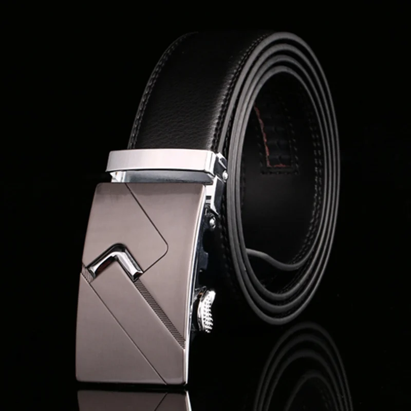 New Men Belts Genuine Leather Automatic Buckle Brand Designer Belt for Men Fashion Belt High Quality Leisure Waistband