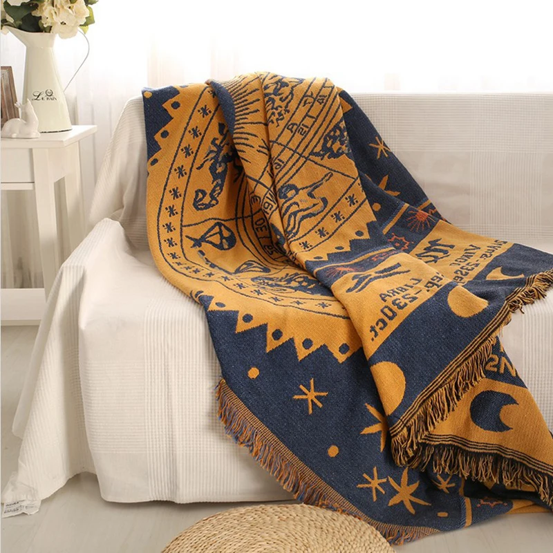 Диванное покрывало с 12 созвездиями нескользящее покрытие для дивана украшение