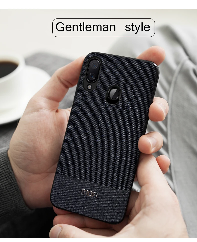 Redmi Note 7 Pro чехол Mofi деловой костюм ткань для Xiaomi Redmi Note 7 Чехол ручной работы джентльмен для Xiaomi Redmi 7 Чехол