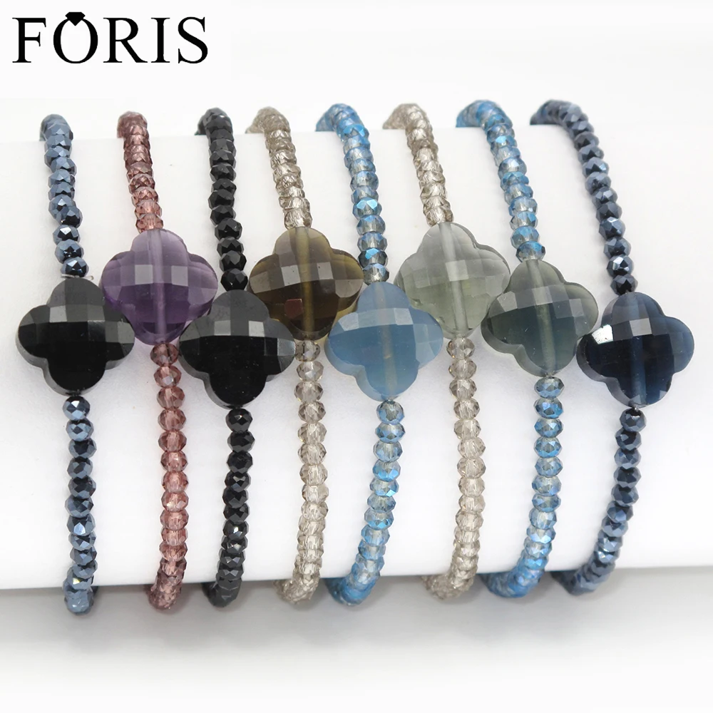 FORIS модные ювелирные изделия Четырехлистный Клевер Шарм подходящий бусины