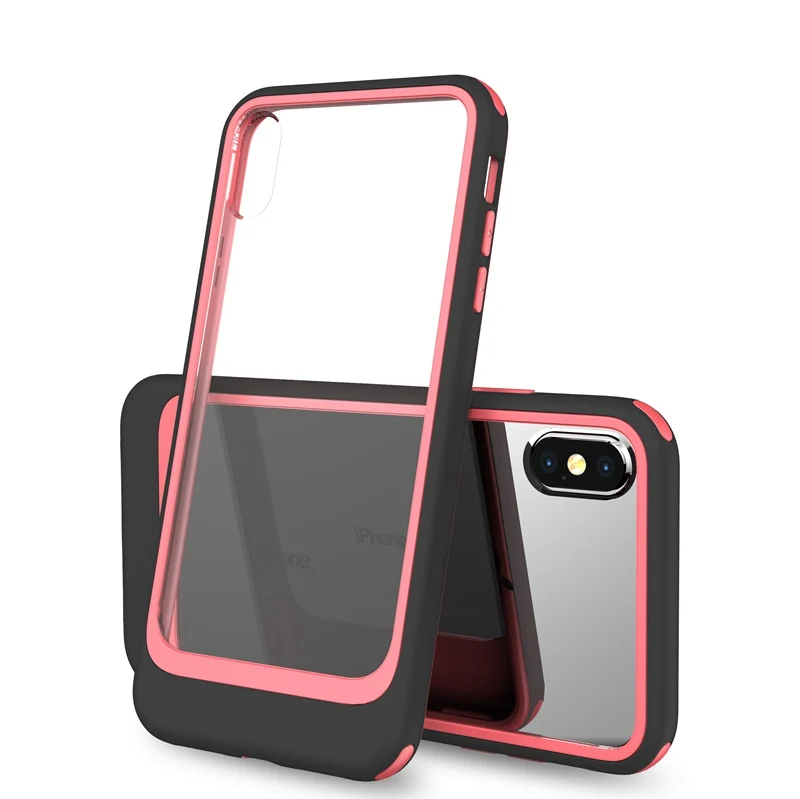 Black Pink Чехол для iPhone XS Max XR XS X 7 8 Plus, хит цвета, 2 в 1, комбинированный прозрачный акриловый защитный чехол, защитный чехол для iPhone 11 Pro 11 Pro Max - Цвет: Black Pink