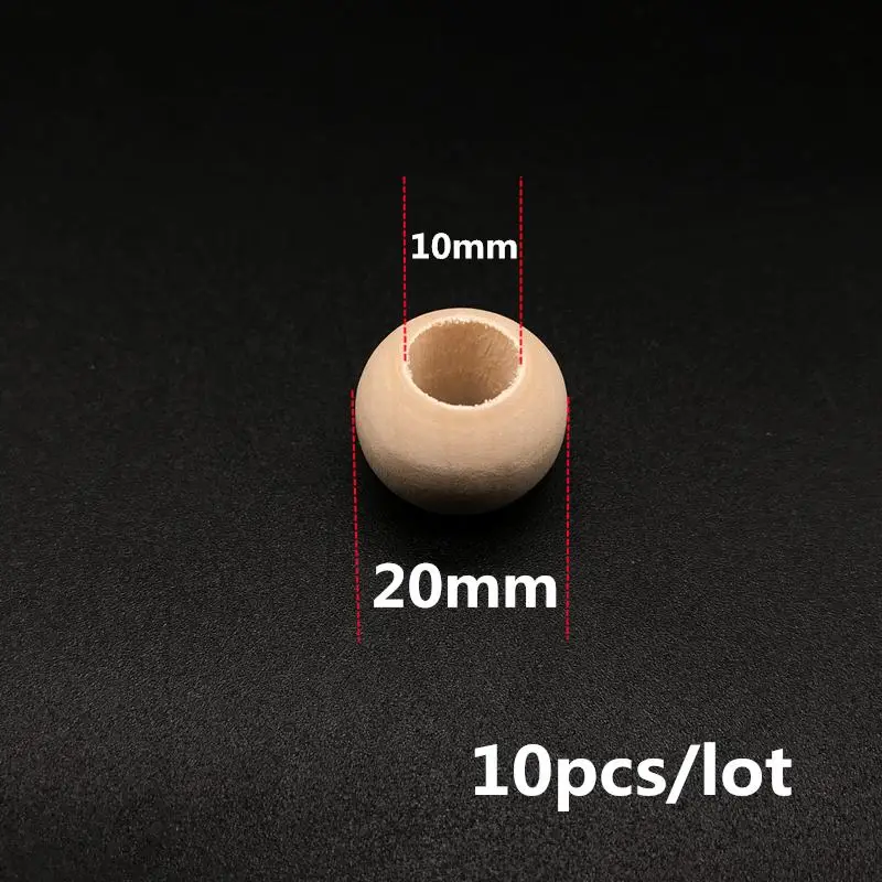 20mm 10pcs 15/20/25/30 мм с большими отверстиями, кулоны А-круг из деревянных бусин Ручной работы Бусины для самостоятельного изготовления украшений Простые Ювелирные Аксессуары для браслета Цепочки и ожерелья; модная обувь для отдыха; подарок - Цвет: 20mm 10pcs