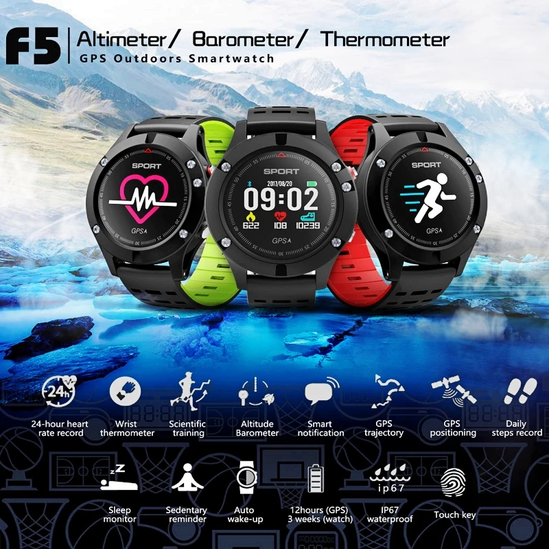 XIYAN F5 GPS умные часы альтиметр барометр термометр Bluetooth 4 2 носимые устройства для iOS