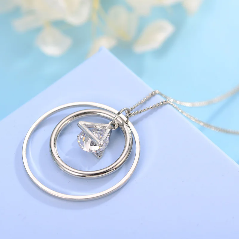 HONGYE серебро цвет длинный кулон ожерелья Модные ювелирные изделия 2020 Collier Femme