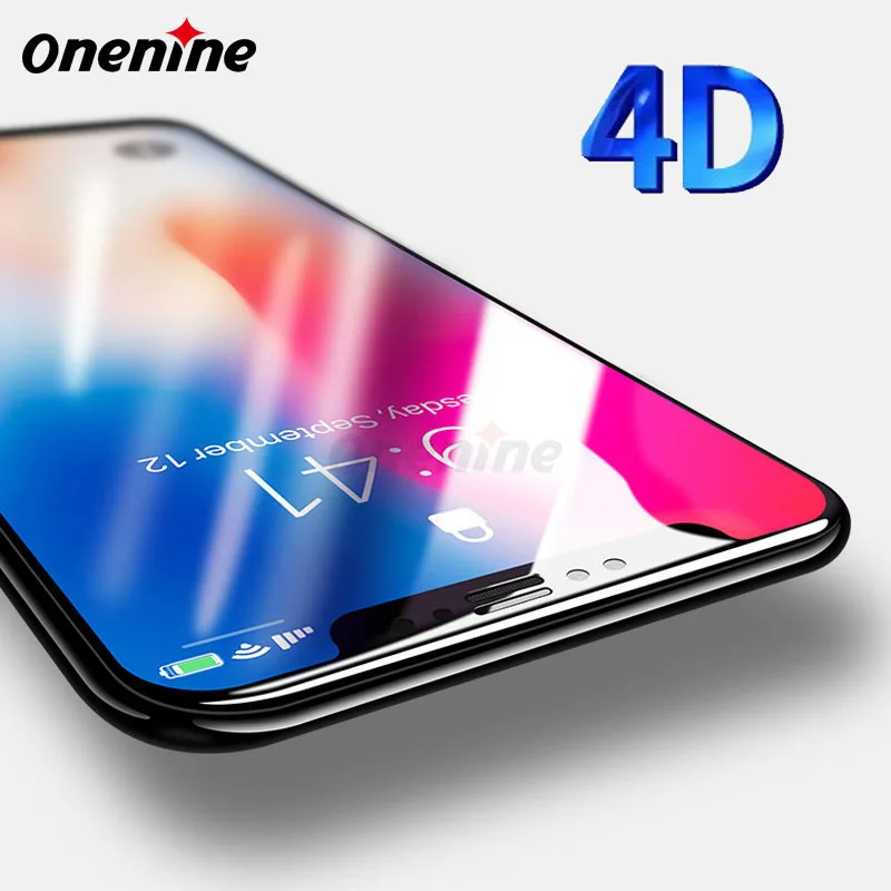 Onenine 4D Защитная пленка для экрана с резьбой закаленное стекло iPhone X 10 полное