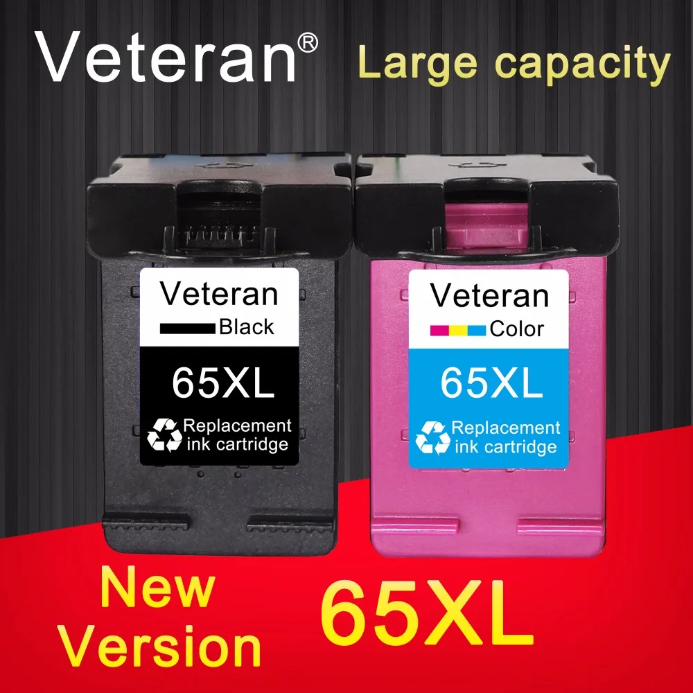 Ветеран 65XL совместимый для hp 65 XL новый чип картридж Envy 5010 5020 5030 5032 5034 5052 5055 2623
