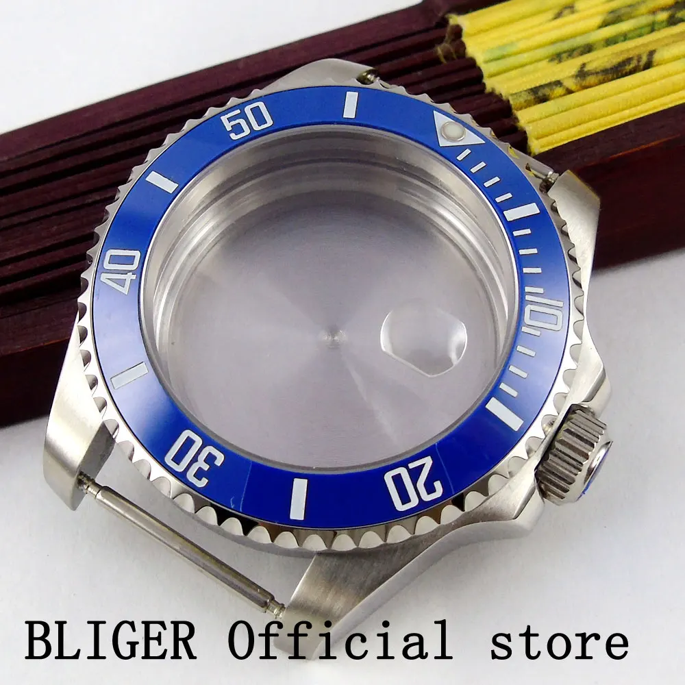 

BLIGER 40MM Luxury Top Brand Stainless Steel Case Sapphire Glass Ceramic Bezel Watch Case Fit ETA 2836 Automatic Movement