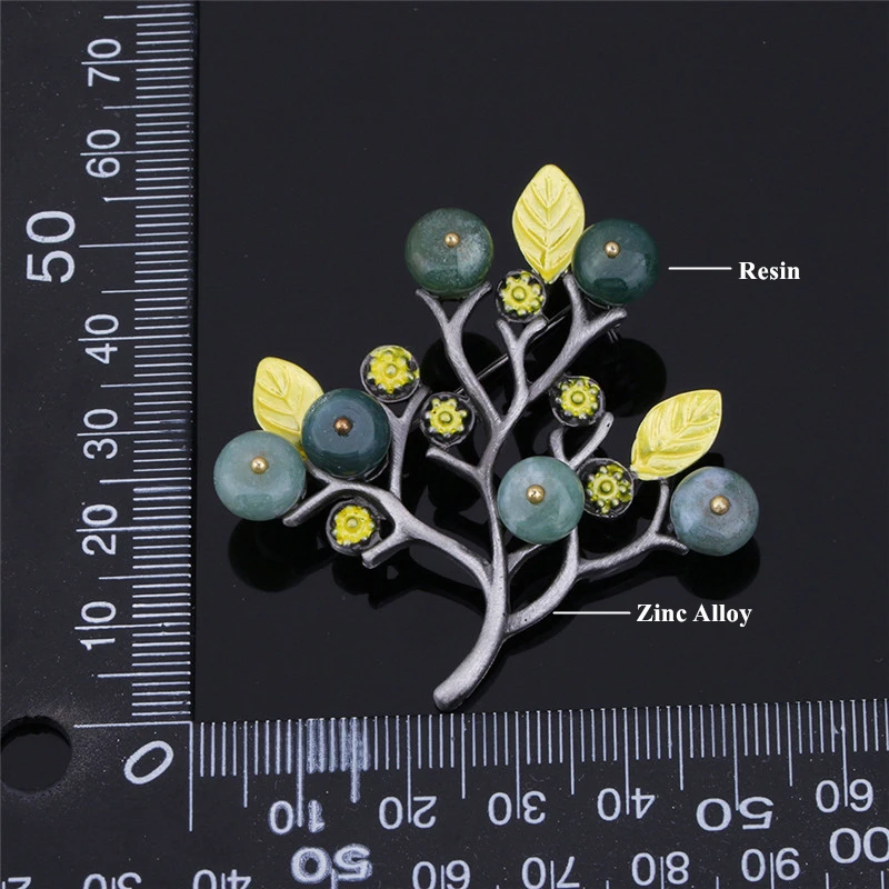 Женская маленькая брошь-Дерево из цинкового сплава в простом винтажном стиле |