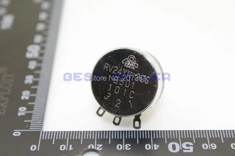 free shipping 5pcs RV24YN 20S B501 500 ohm 0.5K Carbon Composition Rotary Taper Potentiometer | Электронные компоненты и