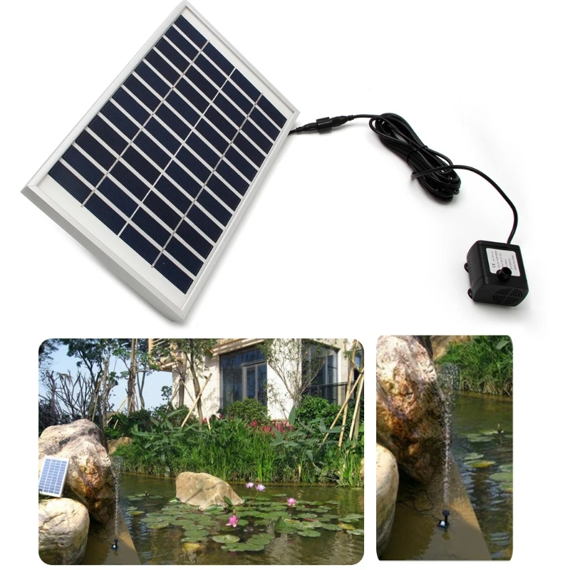 

12V/5W Solar Fountain Garden Water Pump For Landscape Pool Maximum Flow 380L/H