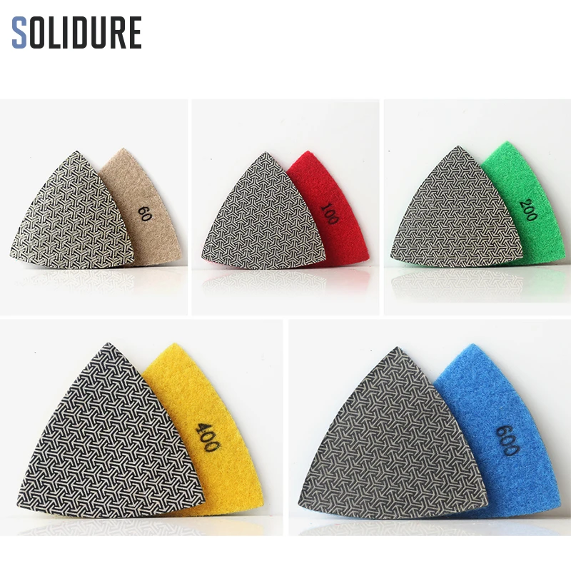 3" Triangular Diamond Polishing Pads Electroplated Sanding Pad For Multi Tool as Fein Multimaster Dremel Renovator | Инструменты