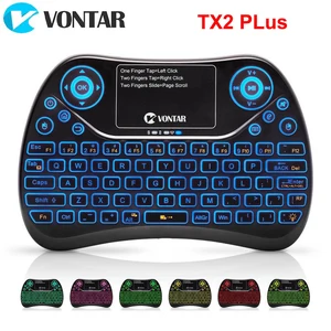 Беспроводная клавиатура VONTAR TX2 Plus, QWTREY, 2,4 ГГц, тачпад, Fly Mouse с подсветкой, Android TV BOX X96 mini