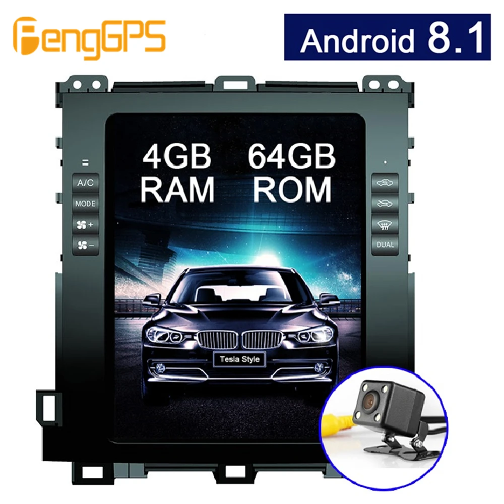 Автомобильный GPS навигатор для Lexus GX470 Android 9 0 Toyota Land Cruiser Prado 120 мультимедийный DVD