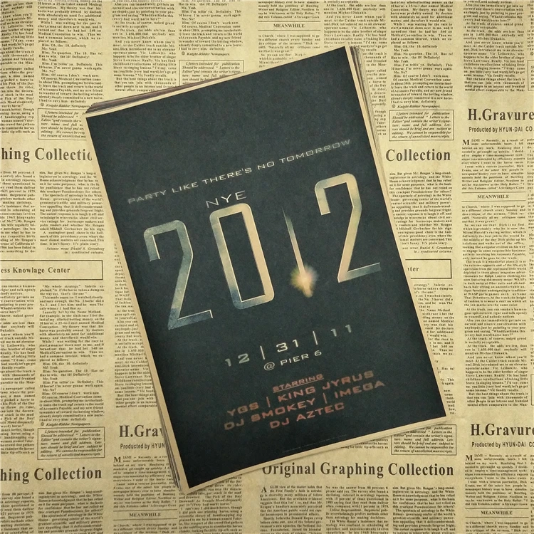 Виниловые наклейки на стену Roland Emmerich 2012|wall sticker|retro posterhome furnishings |
