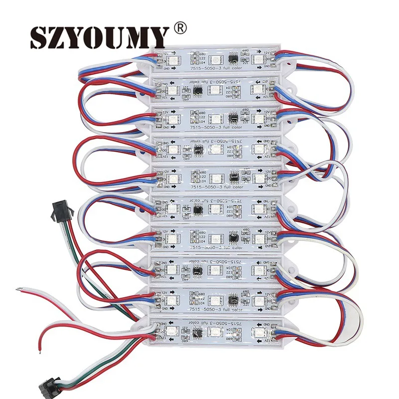 SZYOUMY 1000 шт. Доступные 3 светодиода s 5050 SMD RGB Светодиодная лампа Светодиодный