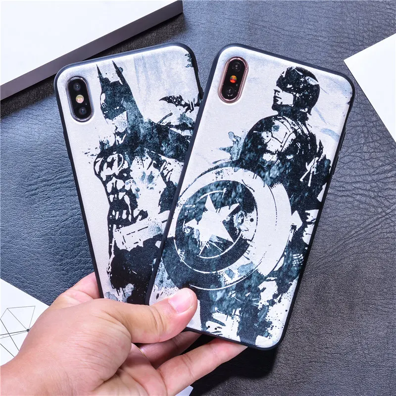 Магнитный силиконовый чехол для iPhone 7 8 6 6s плюс X Xs Max XR мультфильм Бэтмен Marvel