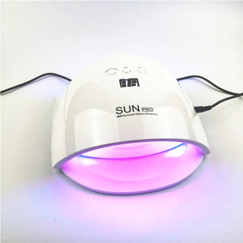 Профессиональная УФ лампа SunPro светодиодная для ногтей 48 Вт Портативная Сушилка