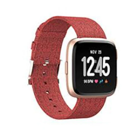 red Прочный холст нейлоновый ремешок для Fitbit Versa, ремешок сменный ремешок для Fitbit Versa Lite умный браслет ремень - Цвет: red