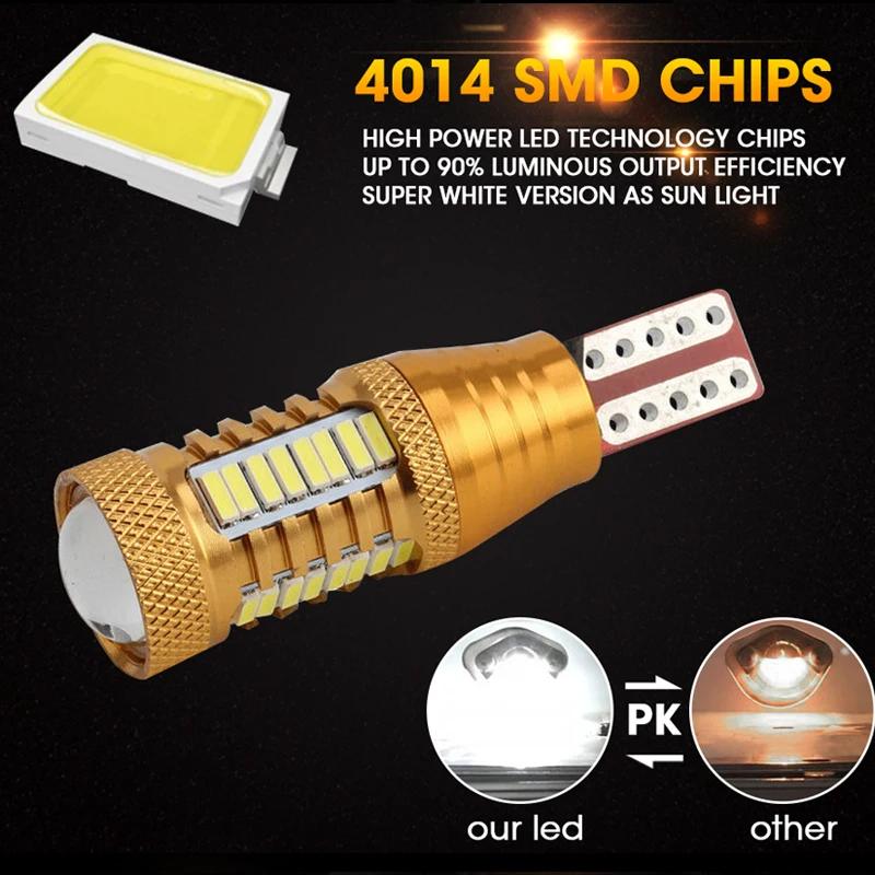 Hlxg 1 шт. T15 Led W5W Автомобильная сигнальная лампа стоп сигнал заднего хода 12 в 6000 К