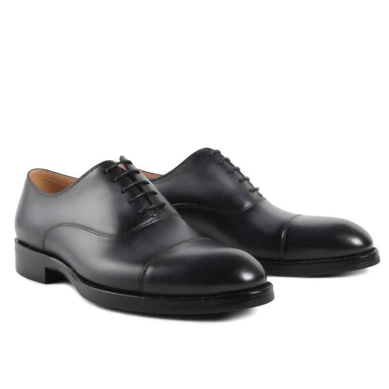 VIKEDUO Handmade Men Oxford Formal Shoe 2020 Gray Genuine Cow Leather Wedding Office Dress Plus Size Footwear Zapato Hombre | Обувь