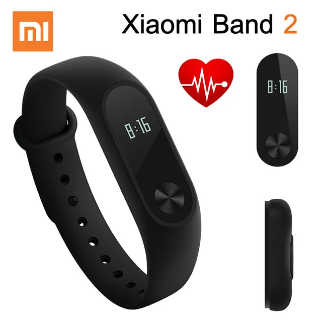 Оригинальный Xiaomi Mi Band 2 браслет пульсометр фитнес-трекер Браслет - Цена: 1451.76