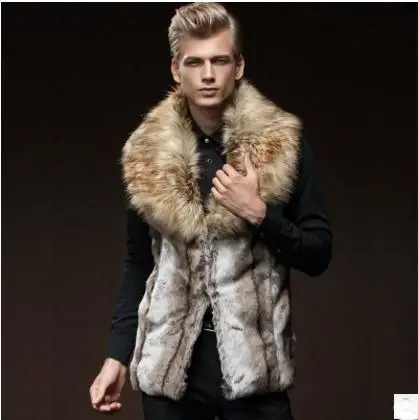 

Мужской жилет из искусственного меха, Размеры S/6Xl