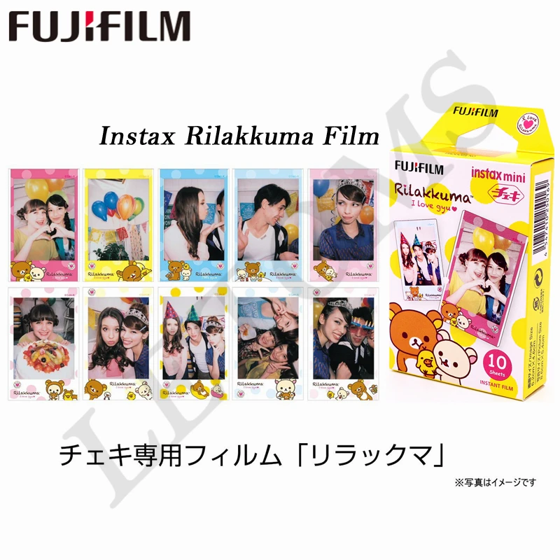 Fujifilm 20 листов Instax Mini Airmail + RILAKKUMA мгновенная пленка фотобумага для камеры 8 7 s 25 50 90 9