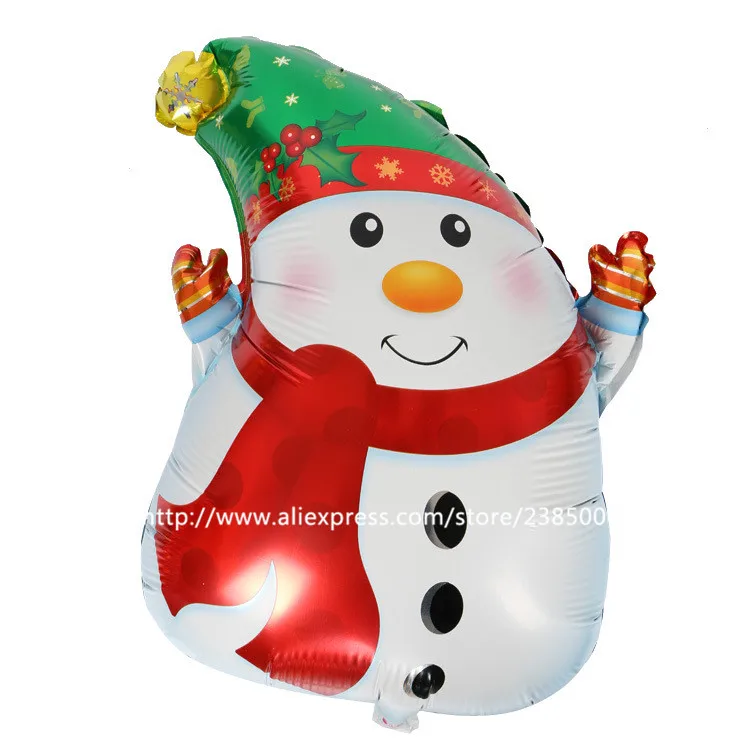 

10pcs/lot Lovely Artificial snowman balloons Christmas balls instant snowman inflatable merry Christmas decoration foil balloon