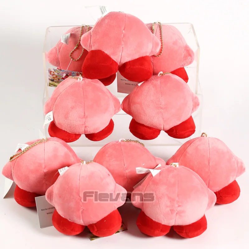 Kawaii Kirby розовые слоеные мини милые плюшевые куклы мягкие подвесные игрушки 10 шт./партия