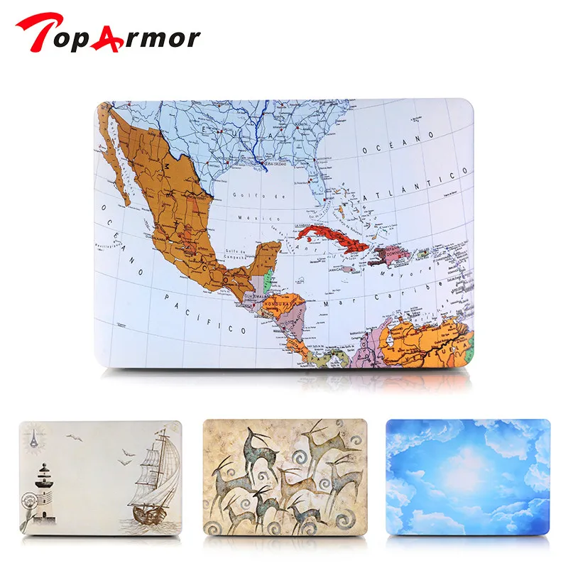 TopArmor World Map Laptop Protective Hard Cases Cover For Macbook Air Pro 13 Case 15 Retina Skin Protector Shell | Компьютеры и офис