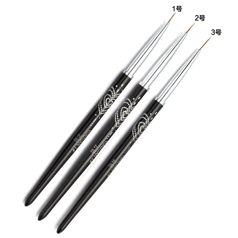 Nail Art Lines Painting Pen Brush Professional High Quality UV Gel Polish Tips 3D Design Manicure Drawing Tool Kit Woman | Красота и