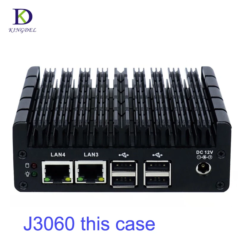 Мини компьютер без вентилятора с поддержкой Pfsense мини ПК четырехъядерным