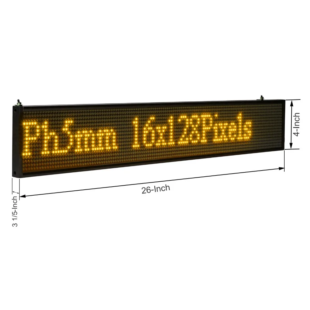 66 см светодиодный доски для записей P5 SMD 16*128 желтый Tex WI FI Беспроводной и