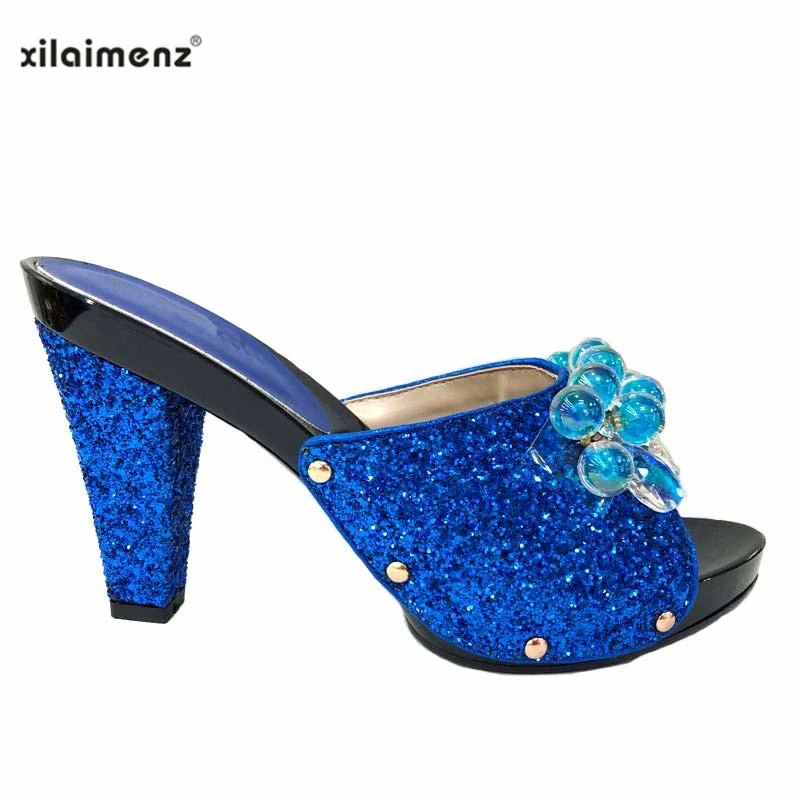 Новинка 2019 годазолотой цвет нигерийская Сексуальная Женская итальянская обувь